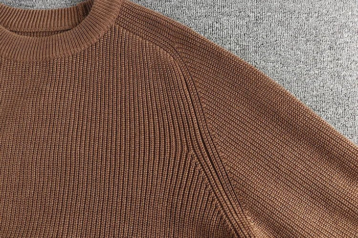 British retro casual sweater - AntoniosClothing - Coffee