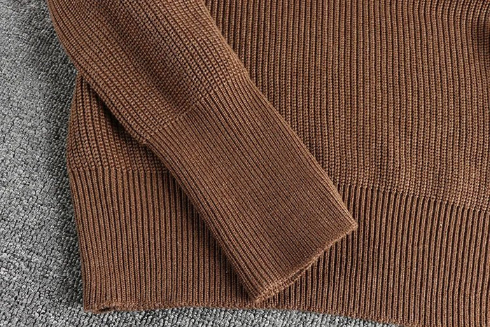 British retro casual sweater - AntoniosClothing - Coffee