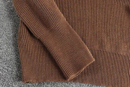 British retro casual sweater - AntoniosClothing - Coffee