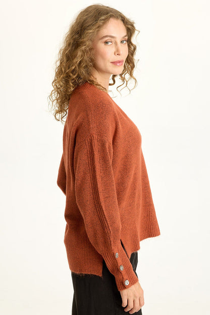 XCVI Bronte Relaxed Fit V-Neck Knit Sweater