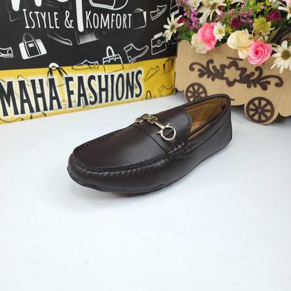 Brown Buckle Moccs - Maha fashions -