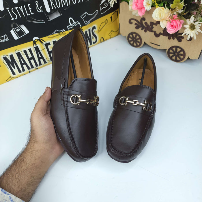 Brown Buckle Moccs - Maha fashions -
