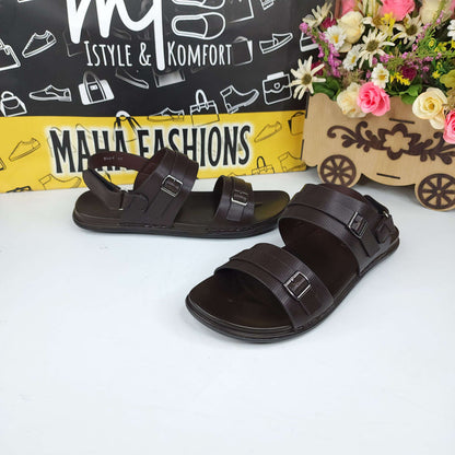 Brown Men Sandals - Maha fashions -