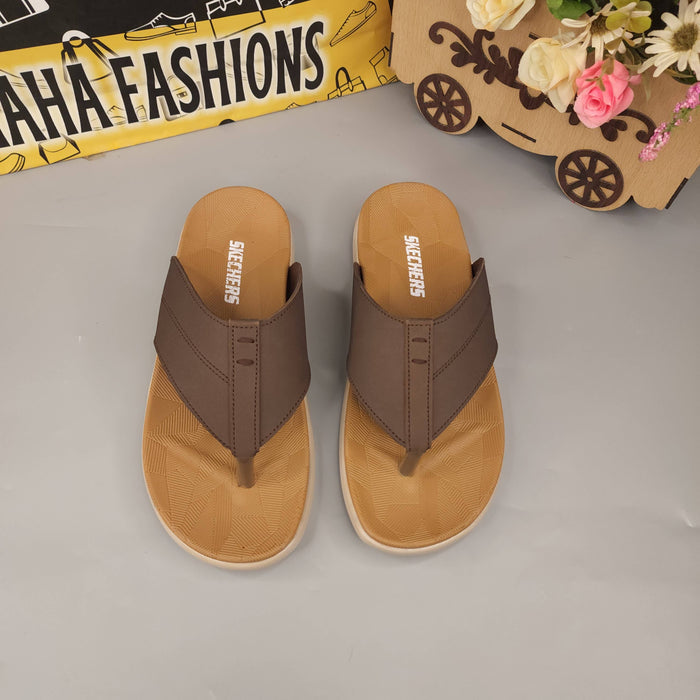 Brown Men Slippers - Maha fashions -  Men Footwear