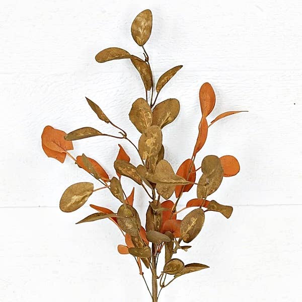 Brown Sage Mixed Olive Leaves Pick 16 inch