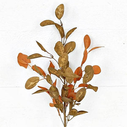 Brown Sage Mixed Olive Leaves Pick 16 inch