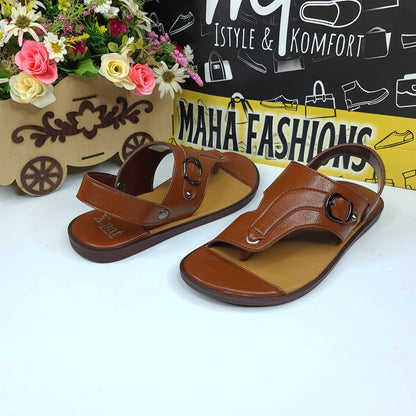 Brown  Stitch Pattern Sandals - Maha fashions -