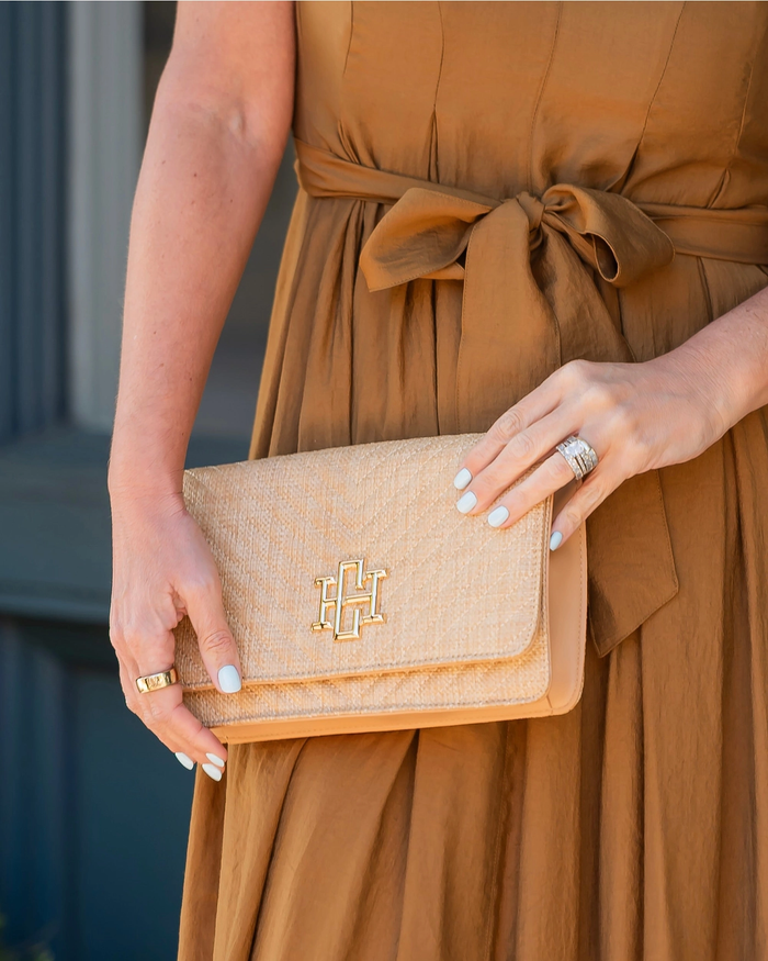 Bryn Clutch Crossbody - Natural Quilted