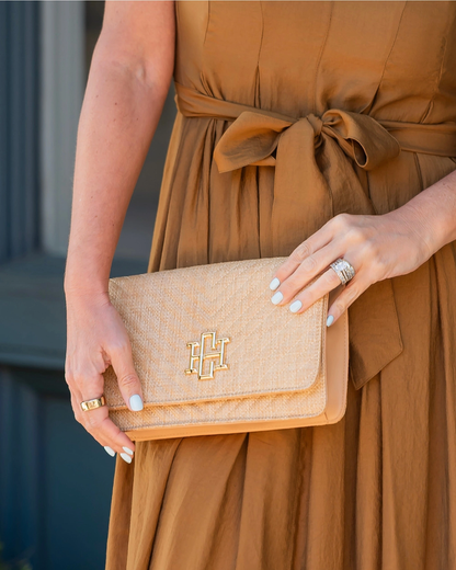 Bryn Clutch Crossbody - Natural Quilted