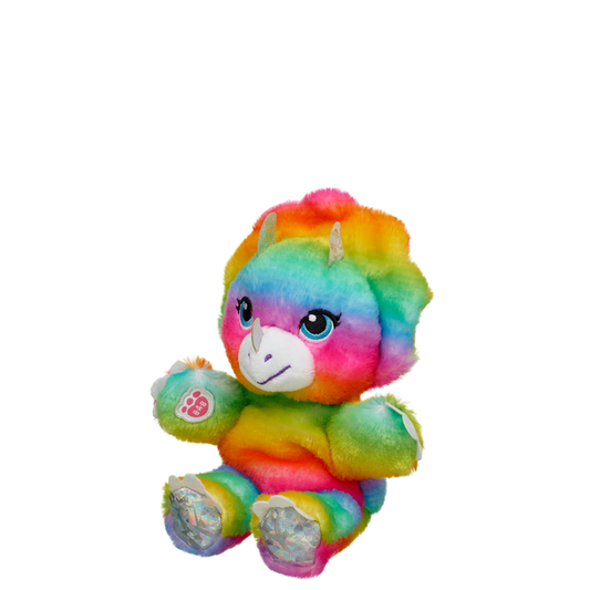 Build-A-Bear Mini Beans Rainbow Triceratops