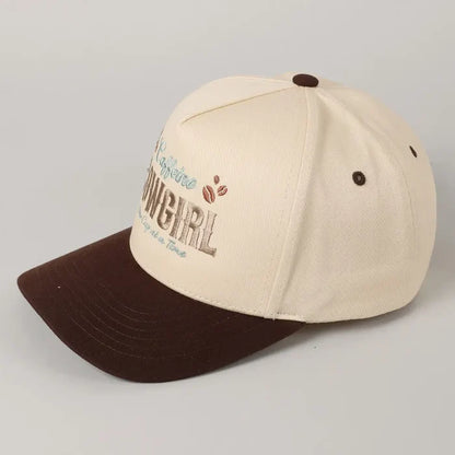 Caffeine Cowgirl Embroidered Trucker Cap