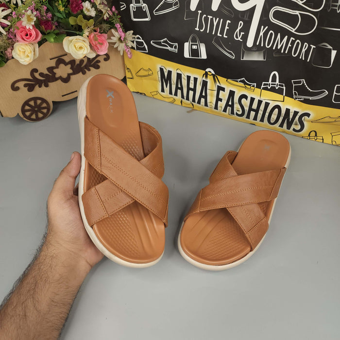 Camel Men Strappy Slides - Maha fashions -  Men Footwear