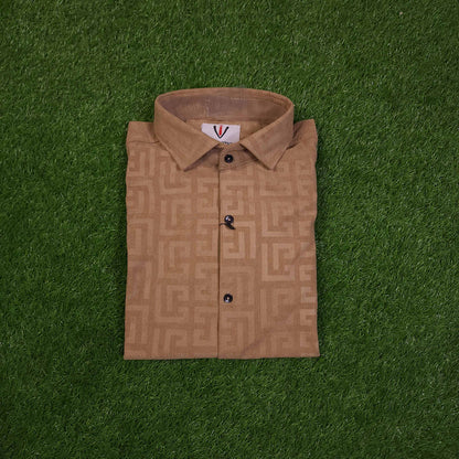 Camel Self Printed Shirts - Maha fashions -  Men Clothing