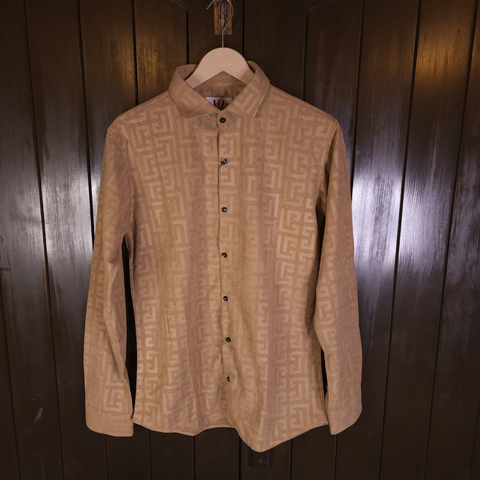 Camel Self Printed Shirts - Maha fashions -  Men Clothing