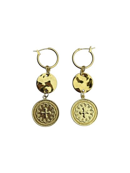 Chunky gold statement coin earrings for effortless everyday wear