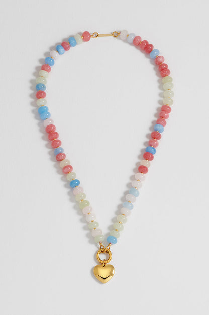 Candy Gemstone Spring Clasp Necklace