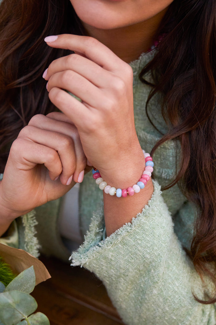 Candy Gemstone T-Bar Bracelet