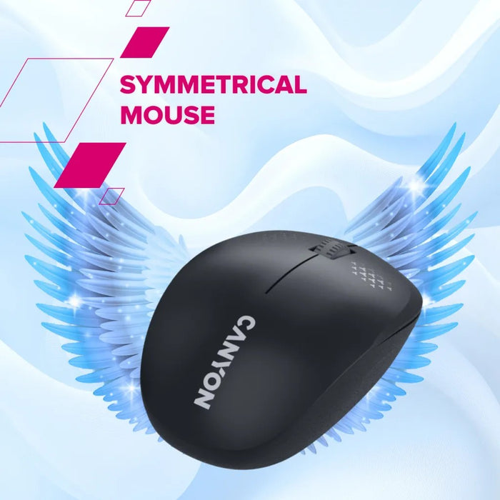 Canyon Wireless Mouse & Keyboard Set | SET-W01 - Black