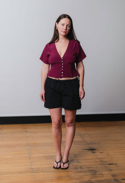 Cap-Sleeve Top Vino