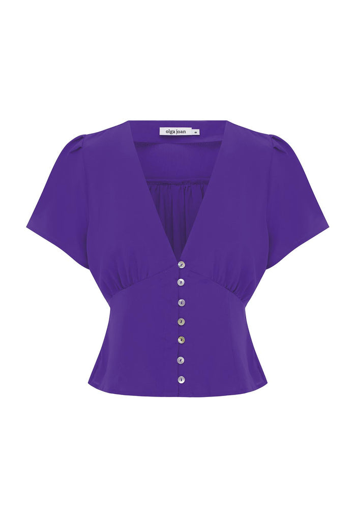 Cap-Sleeve Top Viola