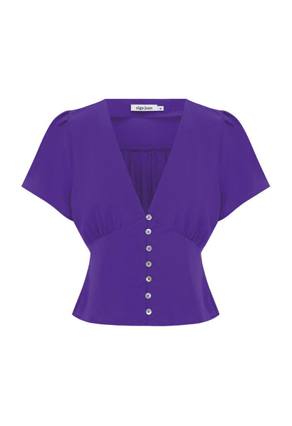 Cap-Sleeve Top Viola