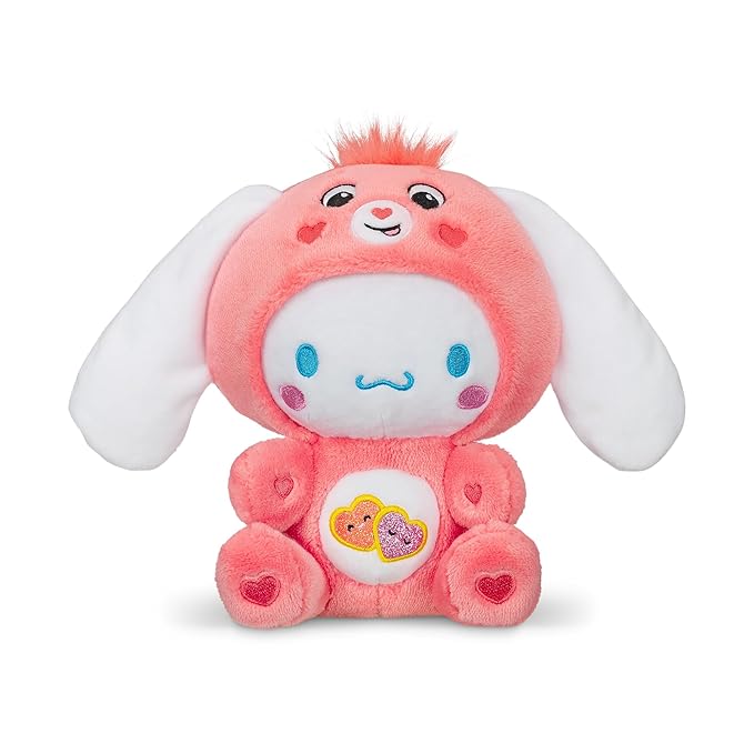 Care Bears x Hello Kitty 9 Inch Cinnamoroll as Love - a - Lot Bear Plush Toy - Owl & Goose Gifts