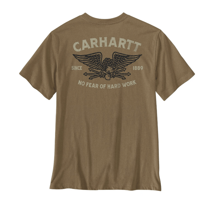 Carhartt Irvine Relaxed Hardwork Eagle T-Shirt - Night Fatigue Heather