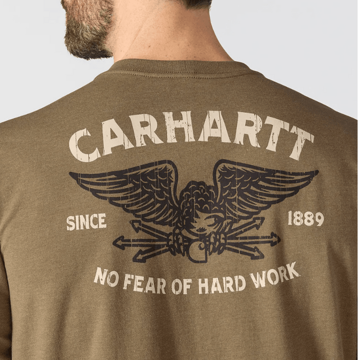 Carhartt Irvine Relaxed Hardwork Eagle T-Shirt - Night Fatigue Heather