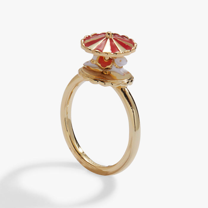 Carnival Carousel Bunny Spinner Ring