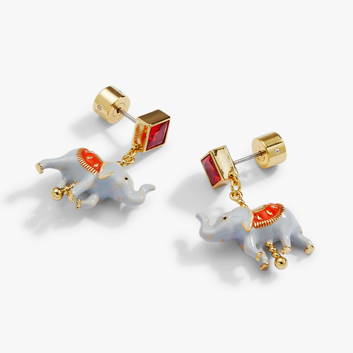 Carnival Carousel Elephant Drop Earrings