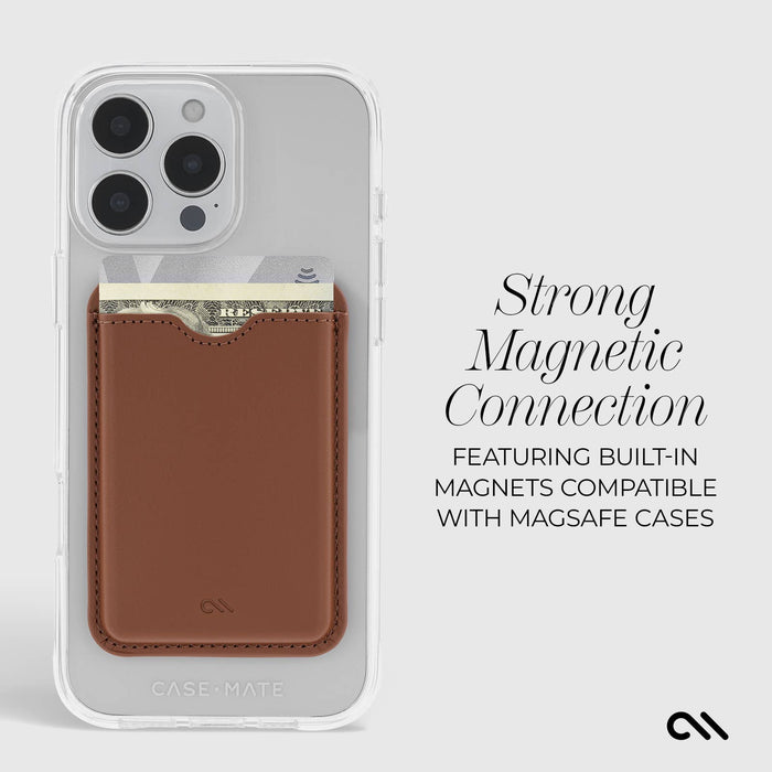 Case-Mate MagSafe Card Holder - Cognac Brown