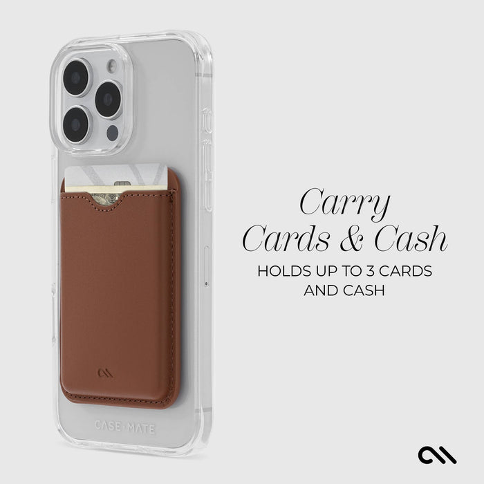 Case-Mate MagSafe Card Holder - Cognac Brown