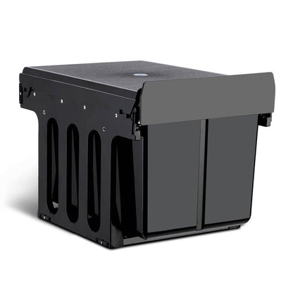 Cefito 2x15L Pull Out Bin - Black -Home Living Store - -