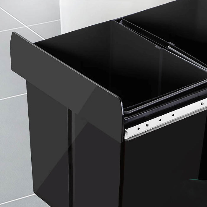Cefito 2x20L Pull Out Bin - Black -Home Living Store - -