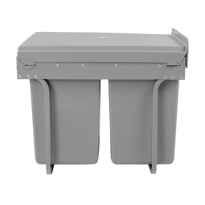 Cefito 2x20L Pull Out Bin - Grey -Home Living Store - -
