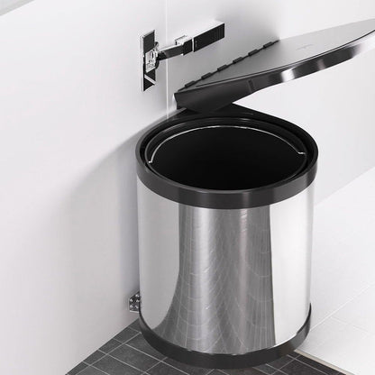Cefito Kitchen Swing Out Pull Out Bin Stainless Steel Garbage Rubbish Can 12L -Home Living Store - -