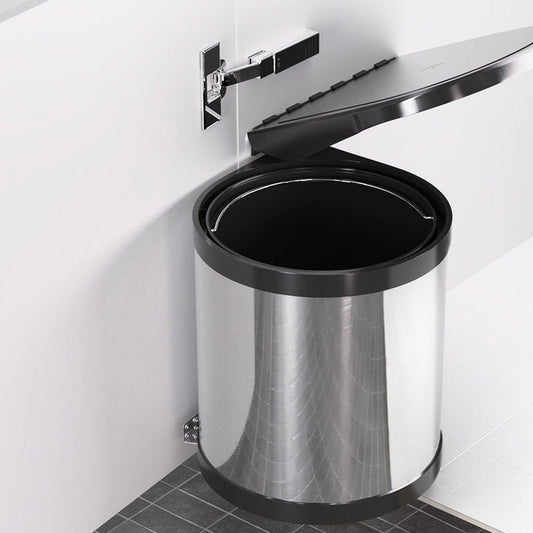 Cefito Kitchen Swing Out Pull Out Bin Stainless Steel Garbage Rubbish Can 12L -Home Living Store - -