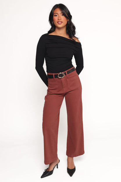 Petal and Pup USA TOPS Cer Knit Top - Black