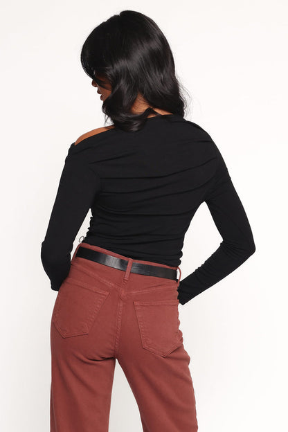 Petal and Pup USA TOPS Cer Knit Top - Black