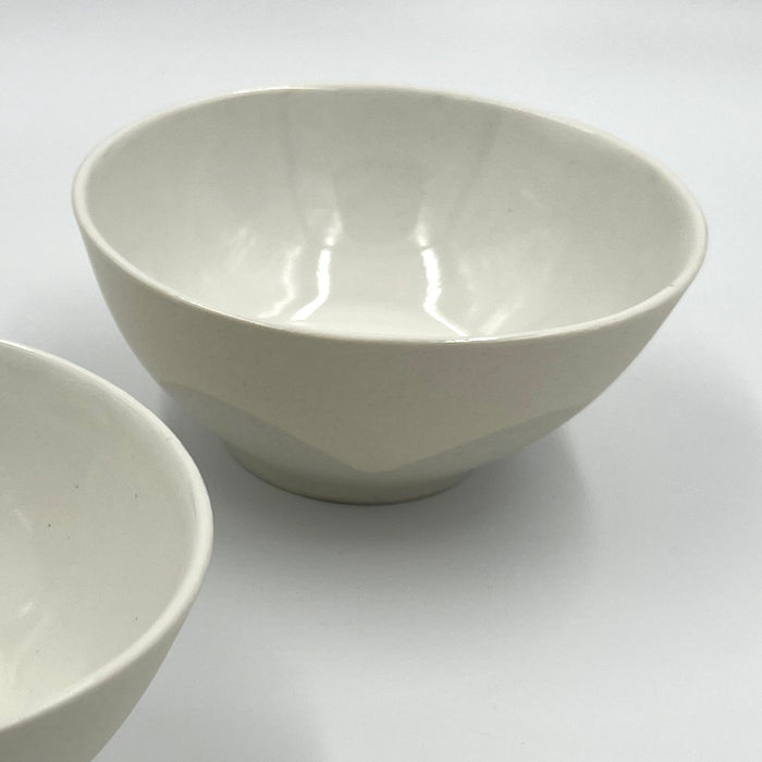 Cereal Bowl in White + Grey
