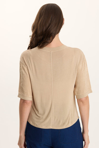 XCVI Chelan Textured Satin Casual Fit Top