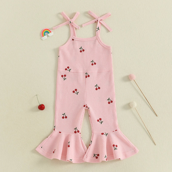 CHERRIES Bellbottom Pull-on Jumpsuit