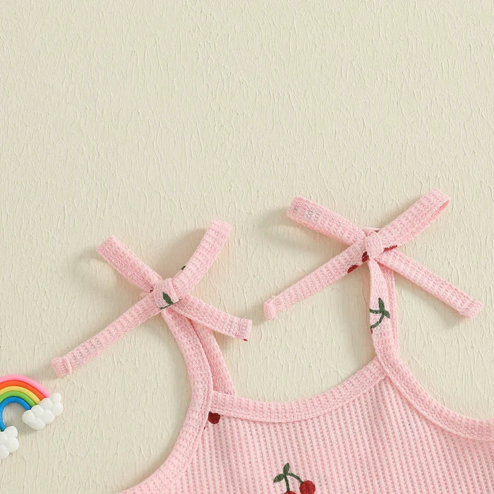 CHERRIES Bellbottom Pull-on Jumpsuit