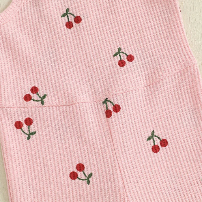 CHERRIES Bellbottom Pull-on Jumpsuit