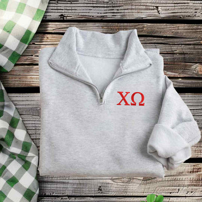 Chi Omega Qzip Sweatshirt