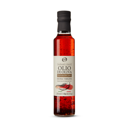 Bottle of Olio di Oliva Peperoncino olive oil