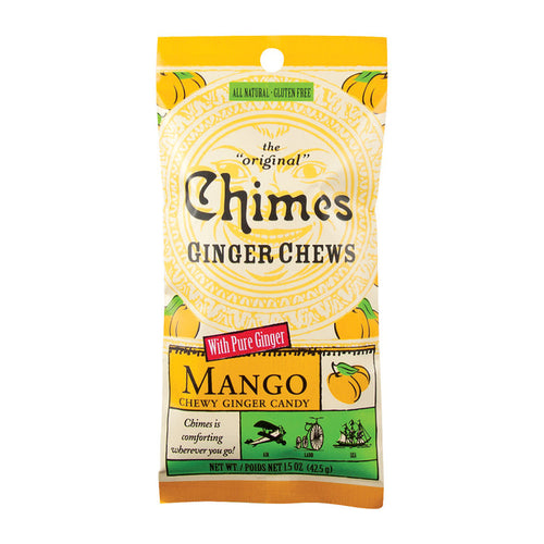 Chimes Ginger Chews Mango 1.5oz Bag - 12ct