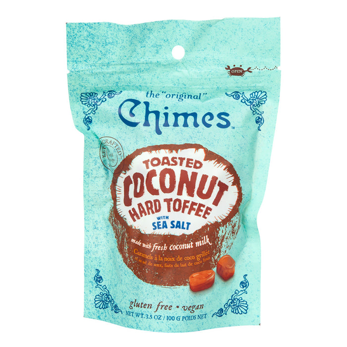Chimes Hard Toffee Toatste Coconut 3.5oz Pouch - 12ct
