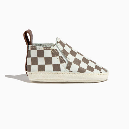 Chocolate Check Slip On Baby Shoe Slip On Soft Sole