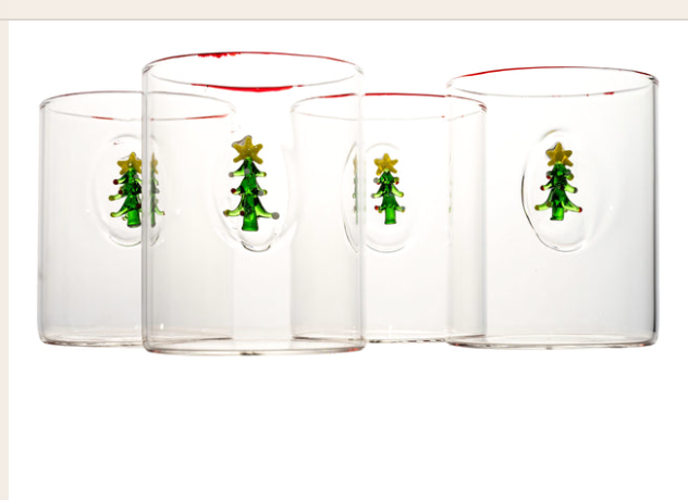 Christmas Tree Highball Glasses set/4